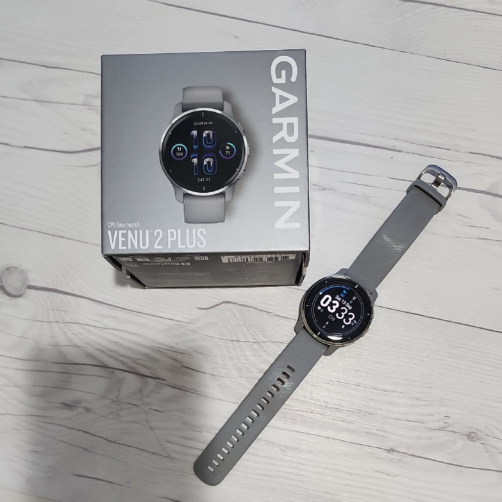 Garmin Venu 2 Plus Smartwatch - Gray, Plus Spare Bands